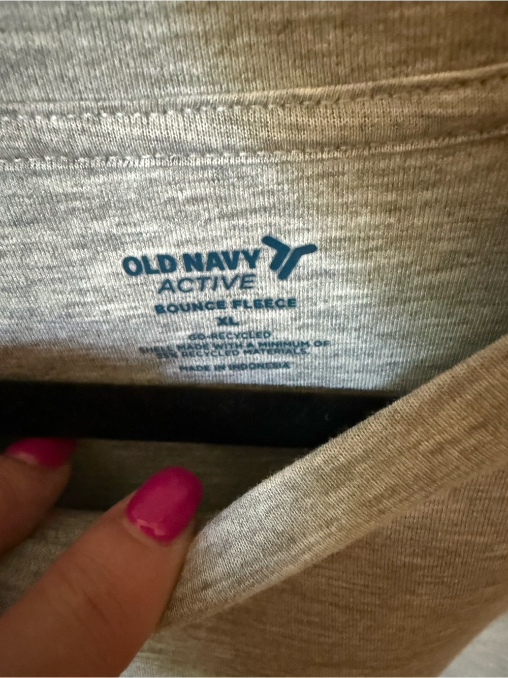 Old Navy Active Heather Gray Bungee Fleece Sweatshirt